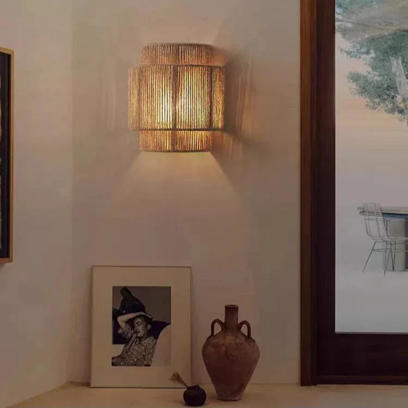 Handmade Rope Wall Sconce - Warm Ambient Lighting for Cozy Spaces 5