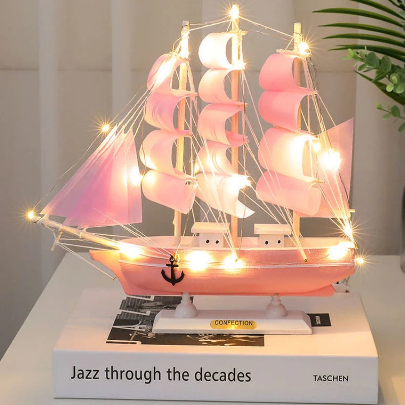 Handmade Wooden Boat - Unique Nautical Decor for Home & Walls 1