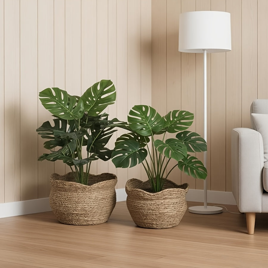 Handwoven Rattan Planter - Boho & Scandinavian Style Plant Pot 1