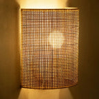 Handwoven Wall Lamp, E27 Bulb Base, Up and Down Lighting, LED Compatible 3