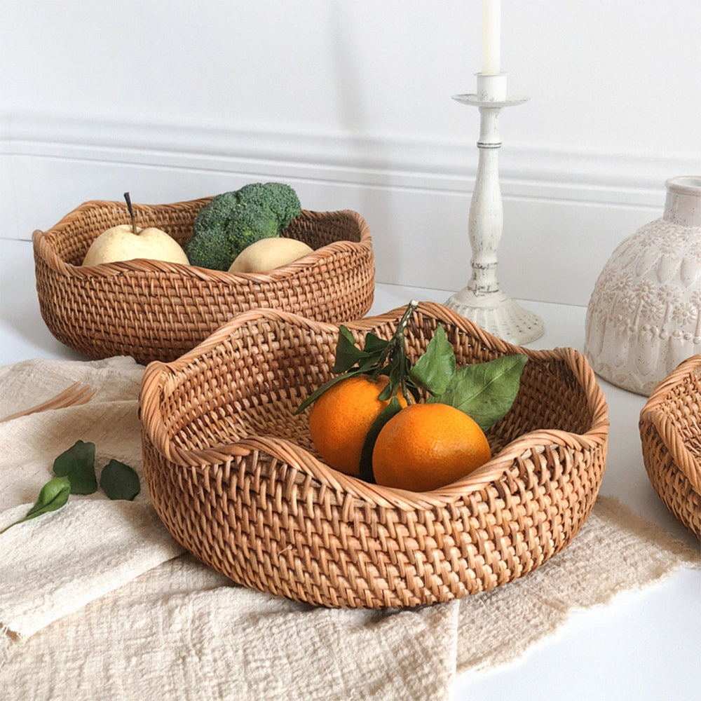 Handwoven Wicker Storage Baskets Set – Eco-Friendly Rattan Baskets for Kitchen and Home Organization 1