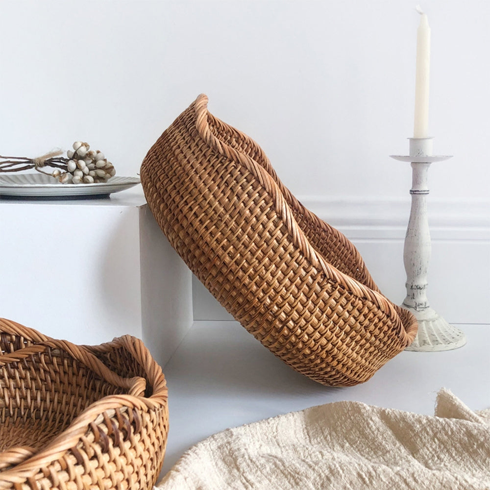 Handwoven Wicker Storage Baskets Set – Eco-Friendly Rattan Baskets for Kitchen and Home Organization 5