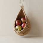 Hanging Wall Basket Jute Rope Handmade Storage Organizer