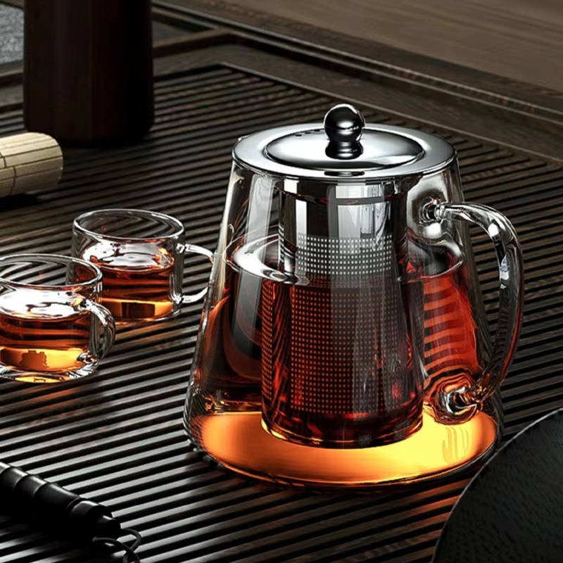 Heat Resistant Glass Teapot with Infuser - Elegant Design & 45.6 Oz Capacity 1