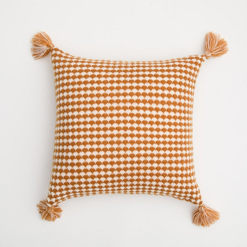 Herringbone Knit Pillow Covers with Tassels – 18x18 Inches, Durable Polyester Blend, 7 Color Options 11