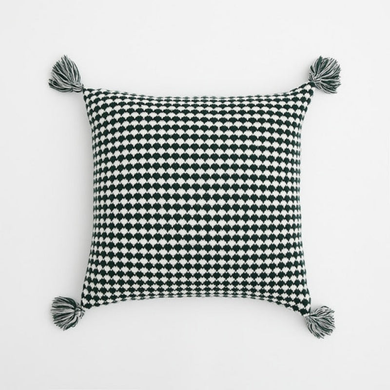 Herringbone Knit Pillow Covers with Tassels – 18x18 Inches, Durable Polyester Blend, 7 Color Options 9