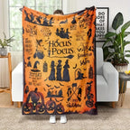 Hocus Pocus Halloween Throw Blanket - Soft, Lightweight Fall Decor 0