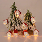 Illuminated Wooden Christmas Decoration with Warm LED Light 2
