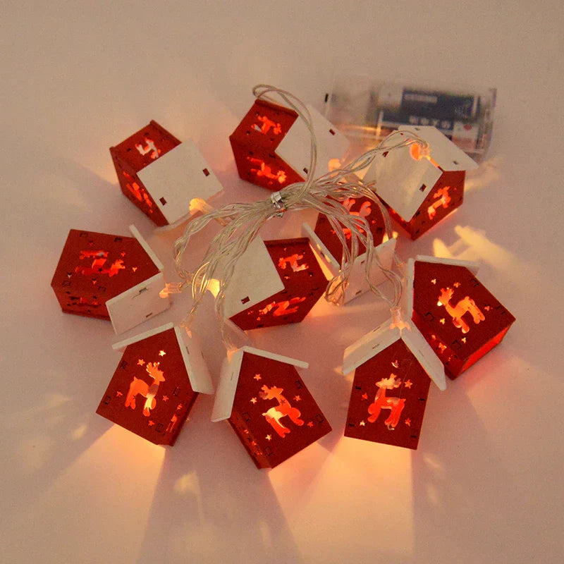 Illuminated Wooden Christmas Decoration with Warm LED Light 5