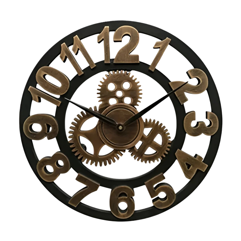 Industrial Wall Clock - Gear Design for Unique Wall Clock Decor 0