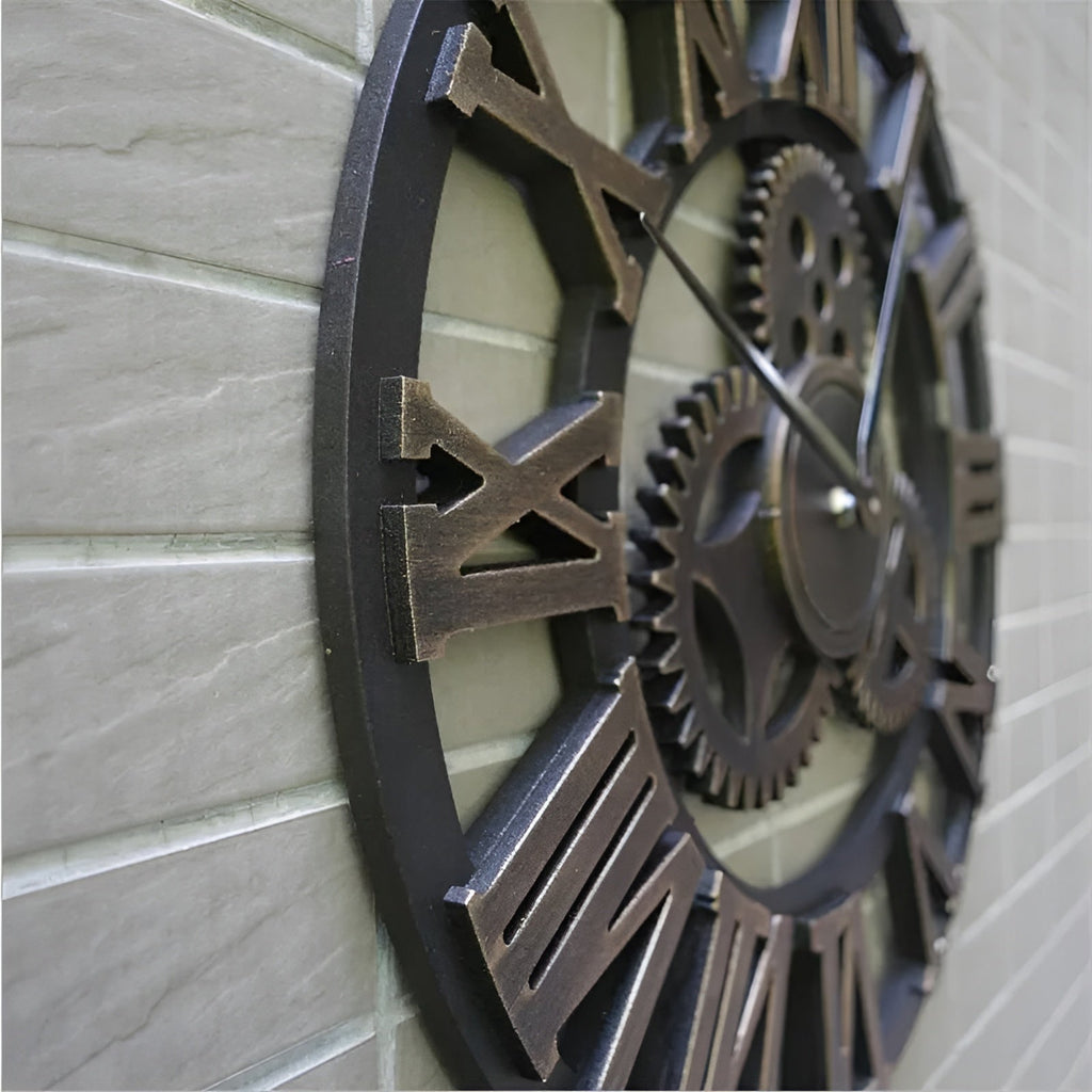 Industrial Wall Clock - Gear Design for Unique Wall Clock Decor 3