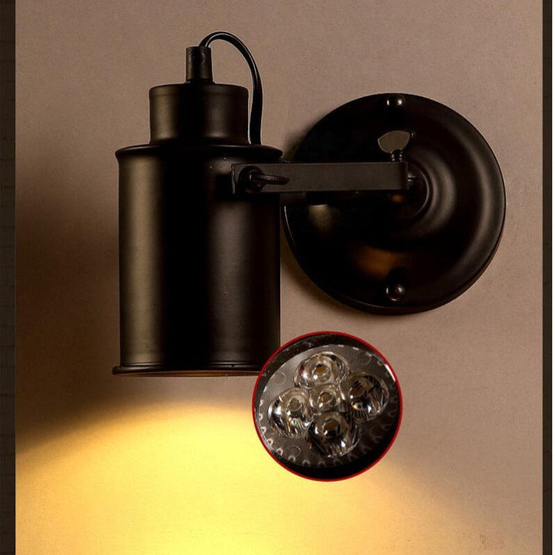 Industrial Wall Sconce - Adjustable Black Iron Design for Stylish Lighting 3