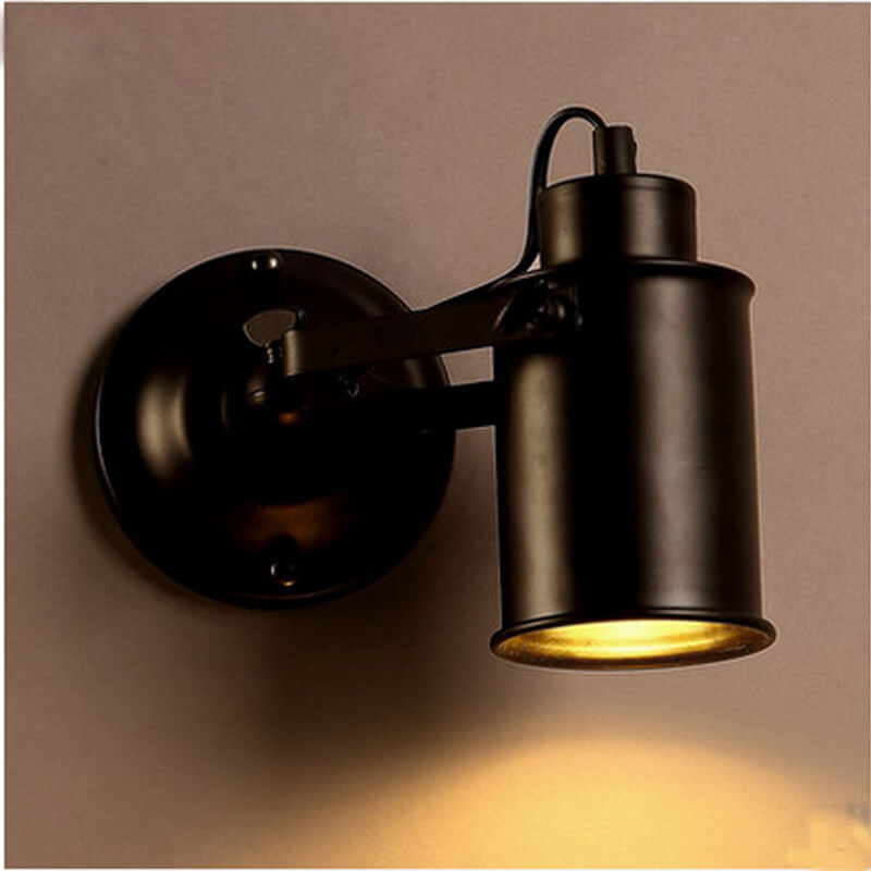 Industrial Wall Sconce - Adjustable Black Iron Wall Lamp For Focused Lighting 0