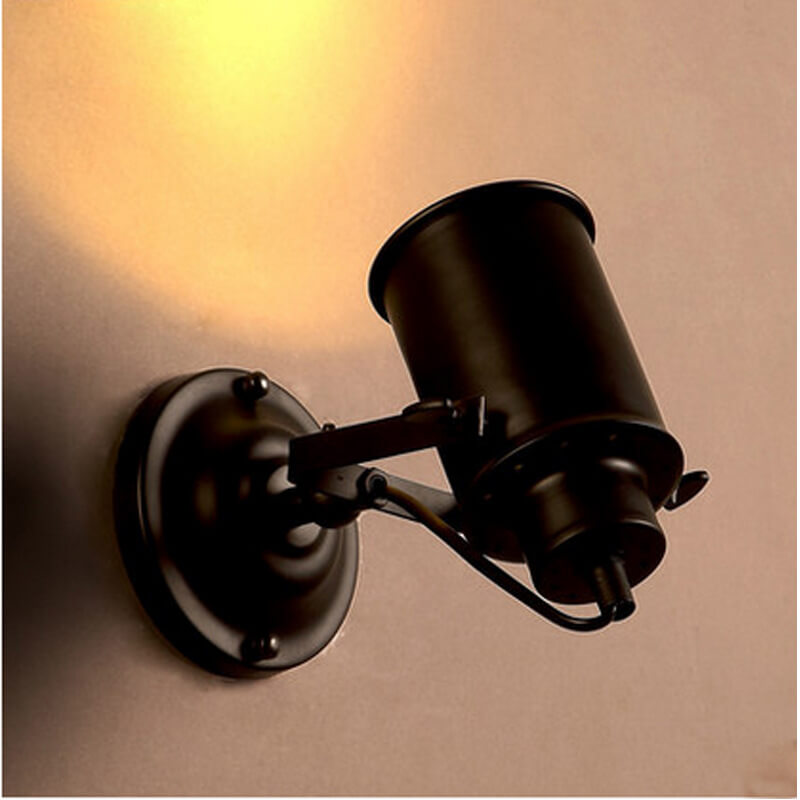 Industrial Wall Sconce - Adjustable Black Iron Wall Lamp For Focused Lighting 1