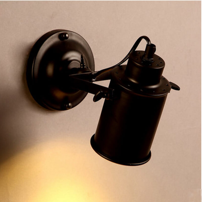 Industrial Wall Sconce - Adjustable Black Iron Wall Lamp For Focused Lighting 2