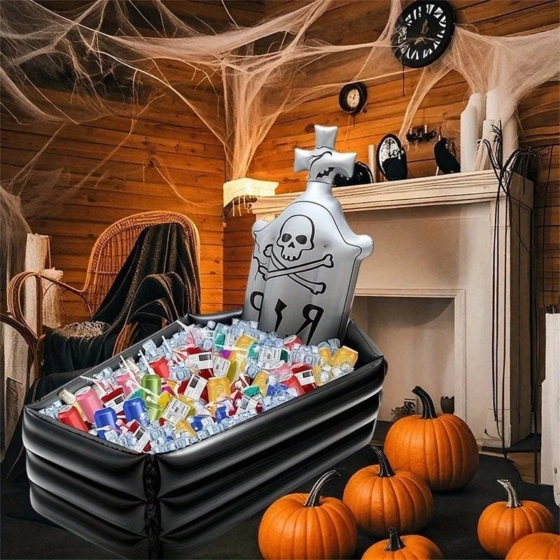 Inflatable Cooler - Large Capacity Halloween Coffin Design for Drinks 6