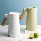 Insulated Carafe with Wooden Handle – Vacuum-Sealed Thermal Coffee and Tea Pot 7