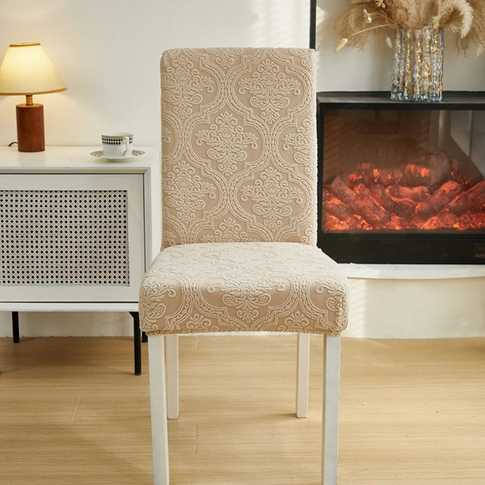 Jacquard Chair Slipcover - Elegant Protection for Dining Chair Covers 3