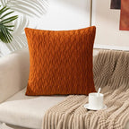 Jacquard Cushion Cover - Durable Soft Touch with Elegant Solid Design 0