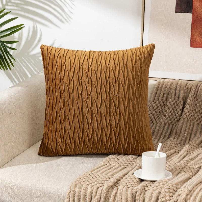 Jacquard Cushion Cover - Durable Soft Touch with Elegant Solid Design 1