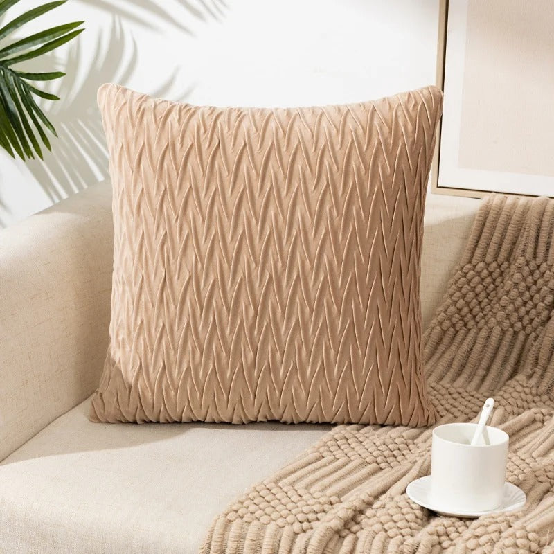 Jacquard Cushion Cover - Durable Soft Touch with Elegant Solid Design 2