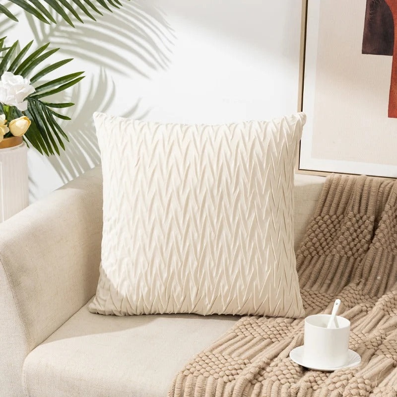 Jacquard Cushion Cover - Durable Soft Touch with Elegant Solid Design 3
