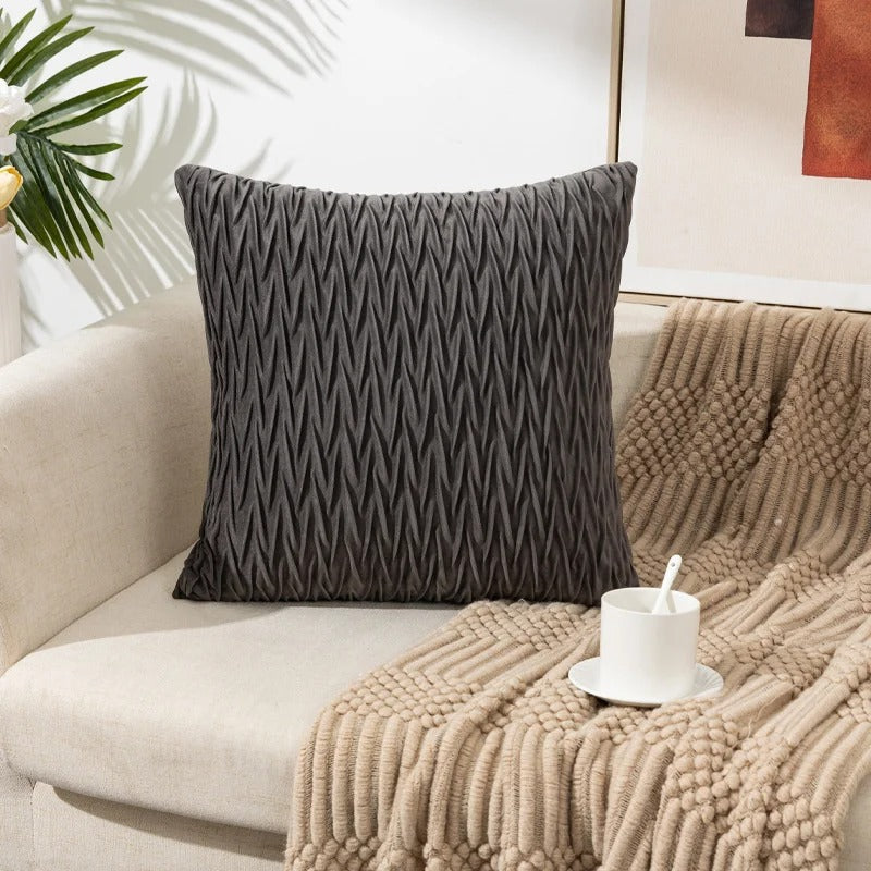 Jacquard Cushion Cover - Durable Soft Touch with Elegant Solid Design 4