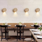 Japanese Wabi-Sabi Travertine Wall Sconce - Up/Down LED Wall Lighting for Bedroom and Hallway 4