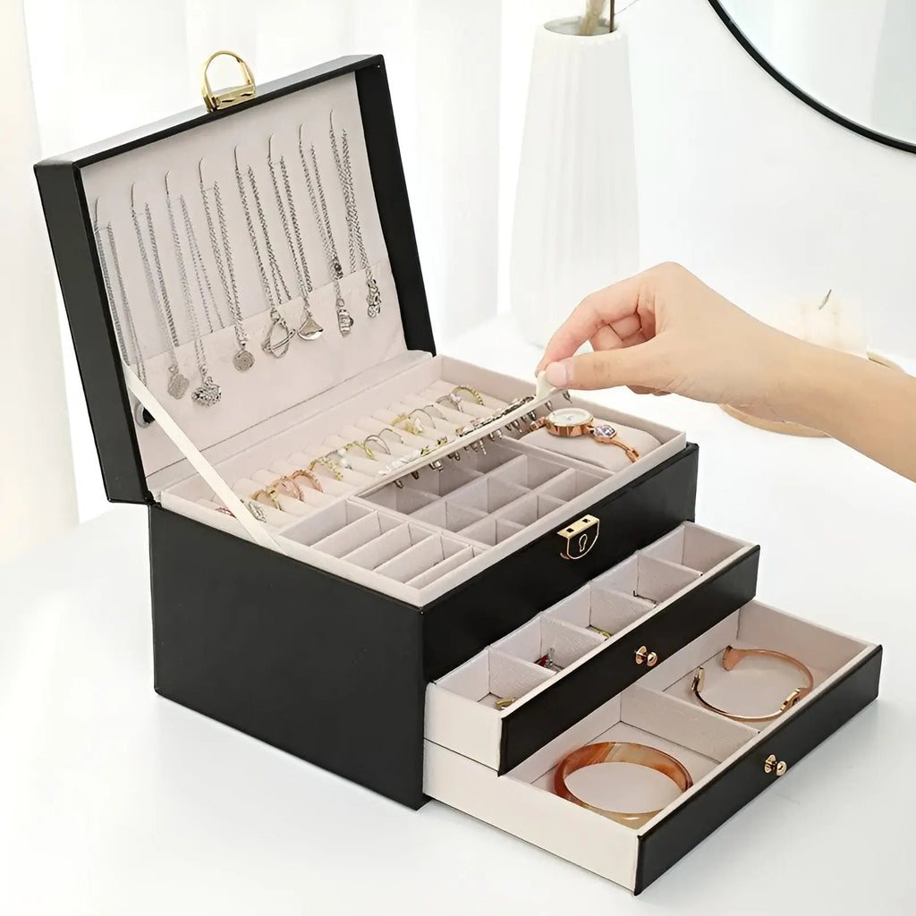 Jewellery Box - Multi-Layer PU Leather Jewelry Organizer for Women 1