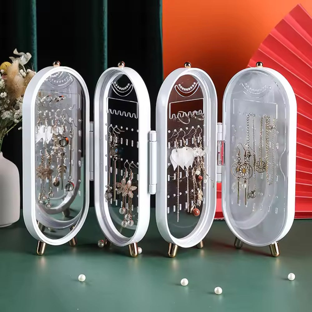 Jewelry Box Organizer - Compact Jewelry Storage with Mirror for Women 5