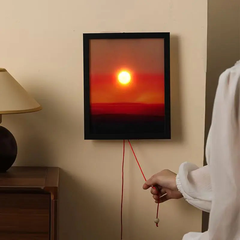 Kinetic Sunrise Wall Lamp - Adjustable Rechargeable Wall Light for Mindfulness and Calming Ambiance 0