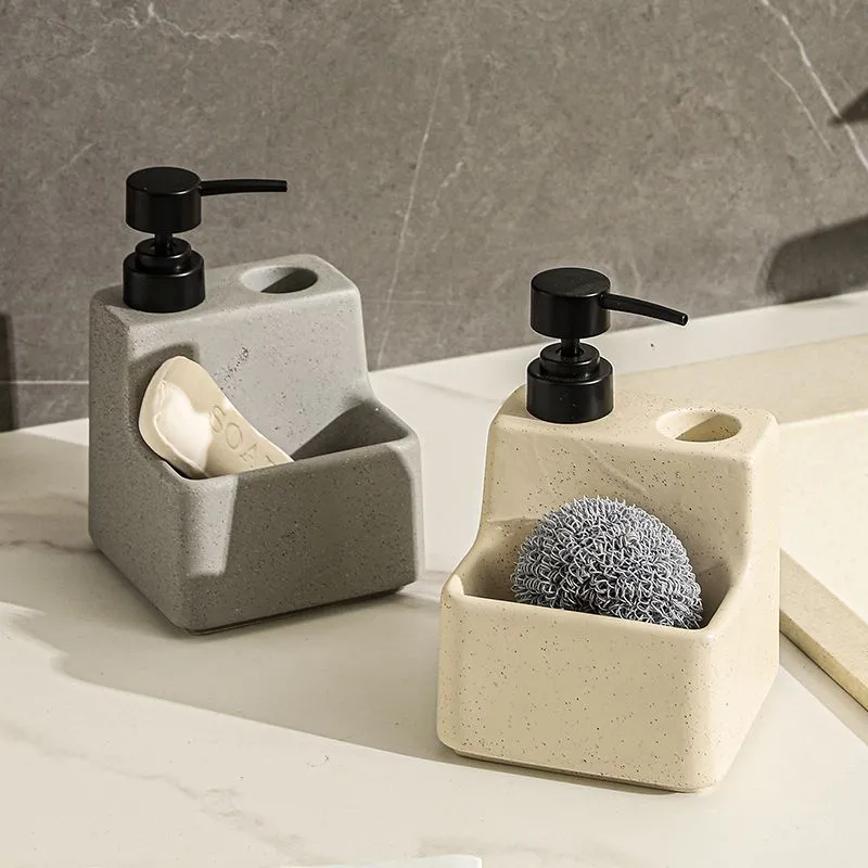 Kitchen Organizer - Durable Soap Pump with Brush & Sponge Holder 1