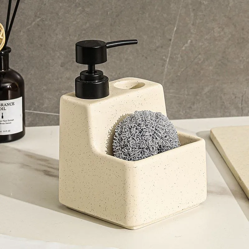 Kitchen Organizer - Durable Soap Pump with Brush & Sponge Holder 2