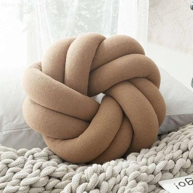 Knot Decorative Pillow - Soft Cotton Blend Throw Pillows for Couch 2