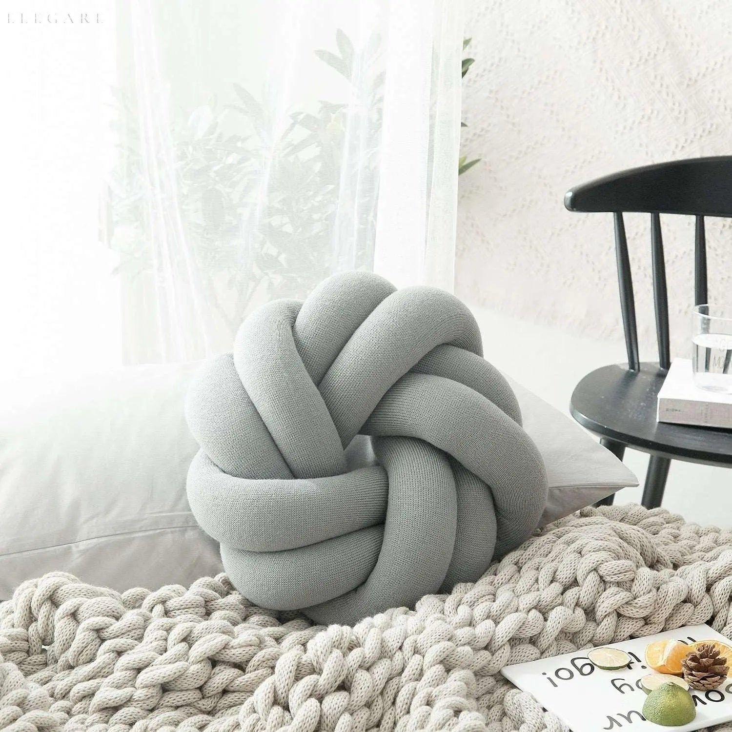 Knot Decorative Pillow - Soft Cotton Blend Throw Pillows for Couch 5