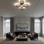LED Ceiling Light Dimmable Iron Clover Design, Adjustable Dimming 1