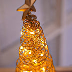 LED Christmas Tree 33cm Spiral Style Warm White Star Light 5