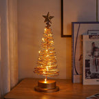 LED Christmas Tree 33cm Spiral Style Warm White Star Light 2