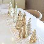 Set of 5 LED Christmas Trees with Warm White Lights, Battery Operated 2