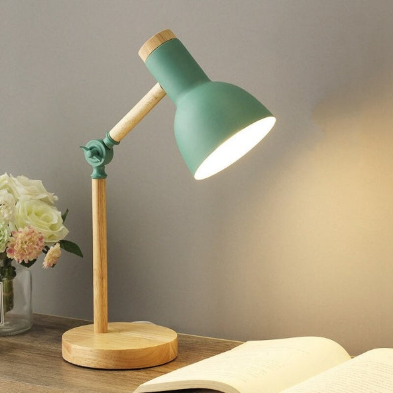 LED Desk Lamp - Scandinavian Wood Design with Adjustable Arm 3