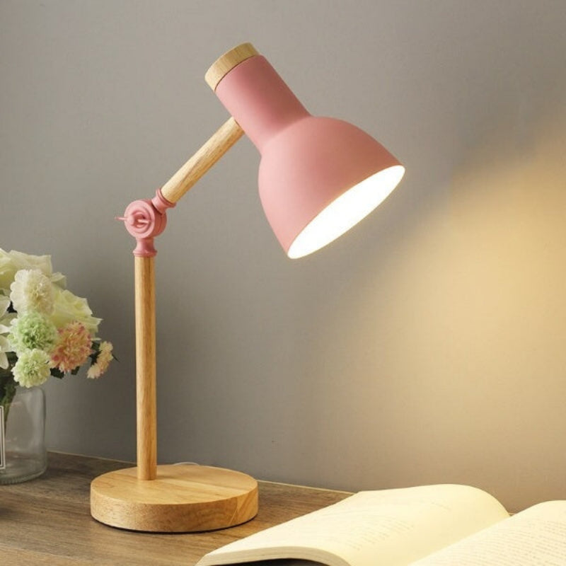 LED Desk Lamp - Scandinavian Wood Design with Adjustable Arm 4