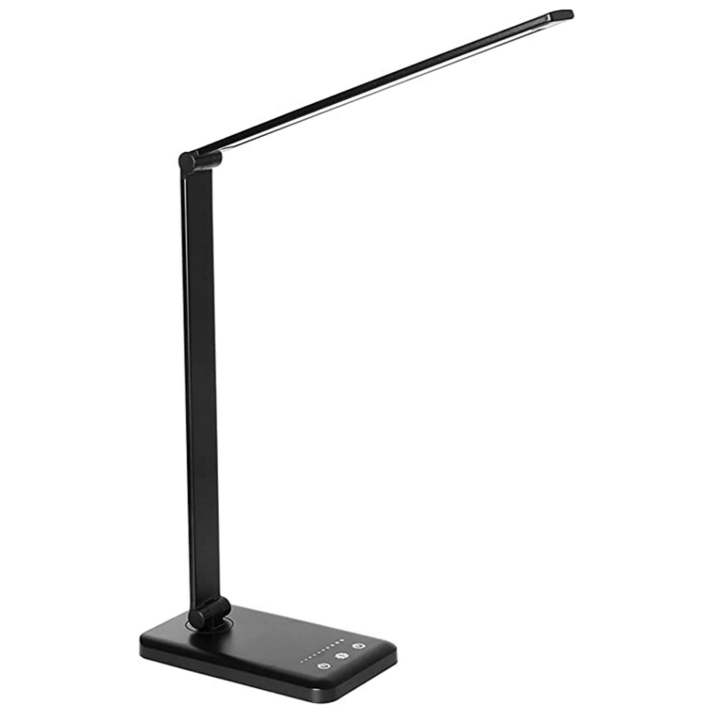 LED Desk Lamp with USB Charging Port, 5 Light Modes, Adjustable Brightness, Modern Eye-Friendly Design 0