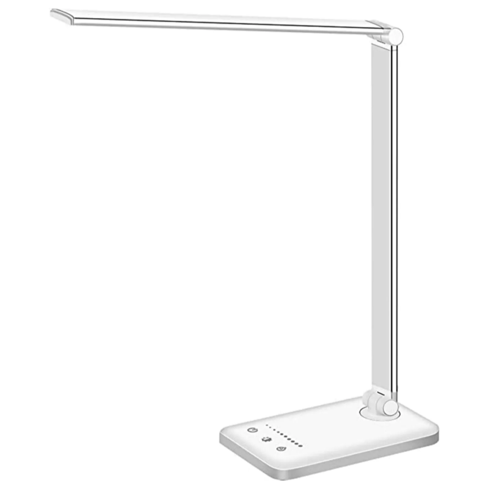LED Desk Lamp with USB Charging Port, 5 Light Modes, Adjustable Brightness, Modern Eye-Friendly Design 2