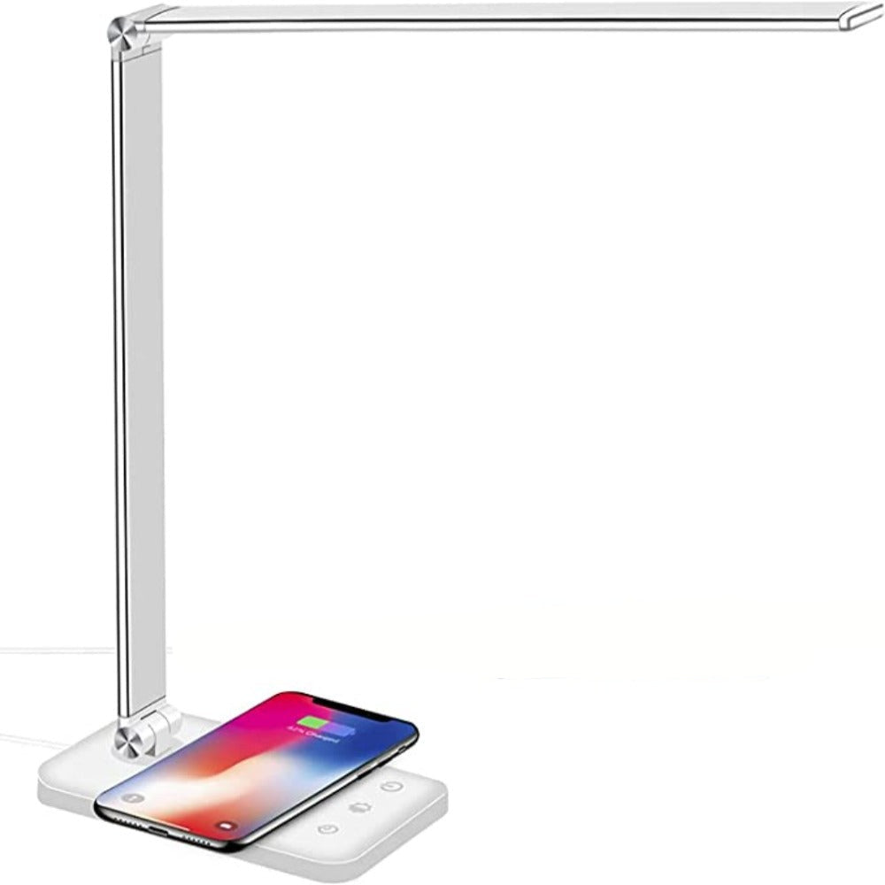 LED Desk Lamp with USB Charging Port, 5 Light Modes, Adjustable Brightness, Modern Eye-Friendly Design 5