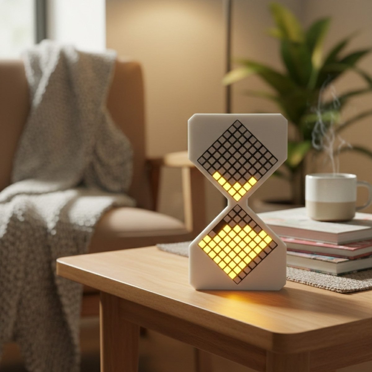 LED Digital Hourglass Clock - Accurate Timekeeping with Modern Design 1