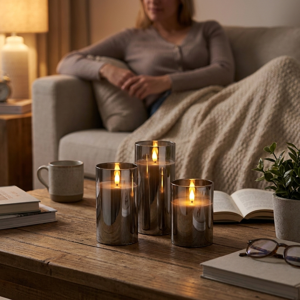 LED Flameless Candle Set - Realistic Flickering with Remote Control 1