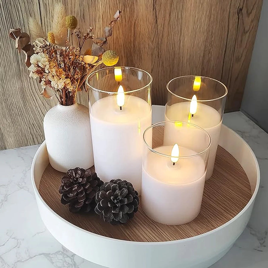 LED Flameless Candle Set - Realistic Flickering with Remote Control 7