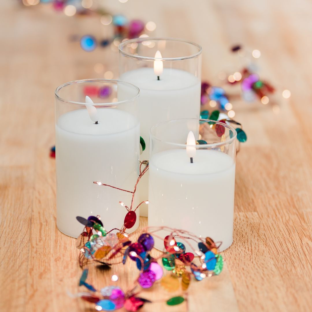 LED Flameless Candle Trio - Realistic Flickering Glow with Remote & Timer 3