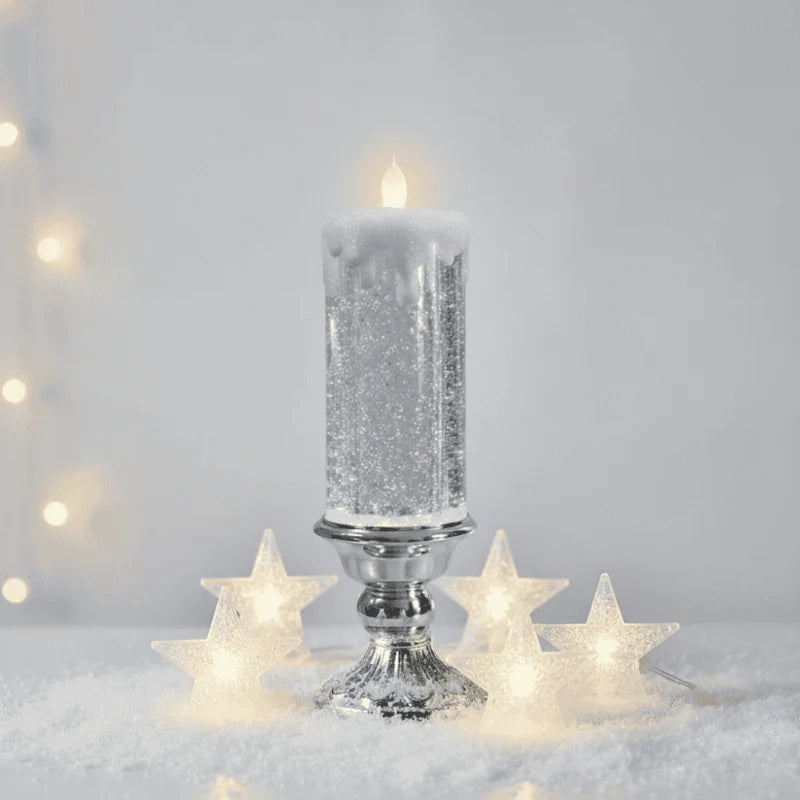 LED Flameless Candle with Real Wax Exterior and Warm White LED Glow 6