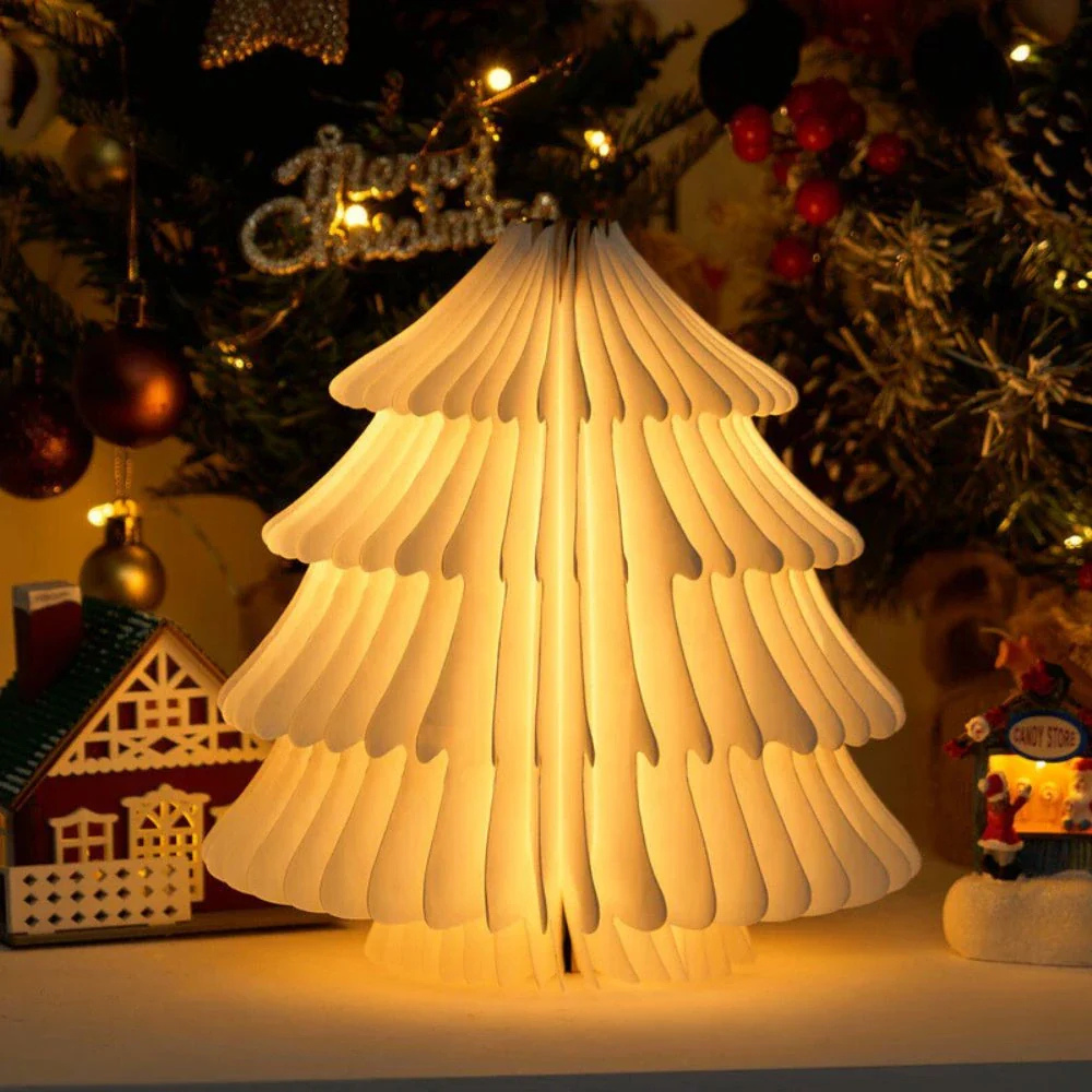 LED Folding Paper Table Lamp - Cordless, Battery Operated, Adjustable Ambiance 3